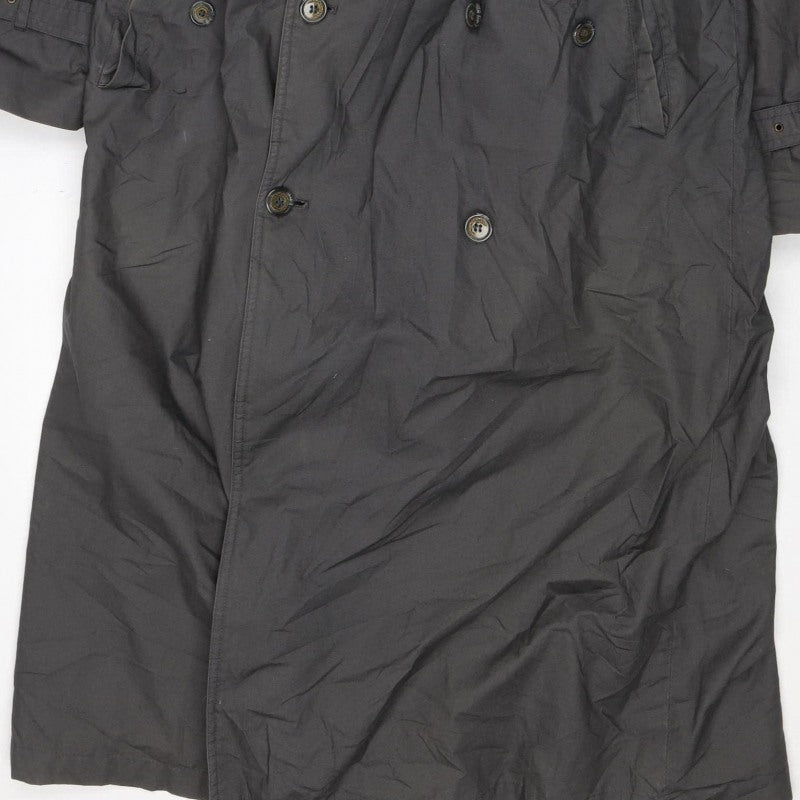 Burton Women’s Black S Long Double-Breasted Trench Coat Detachable Lining