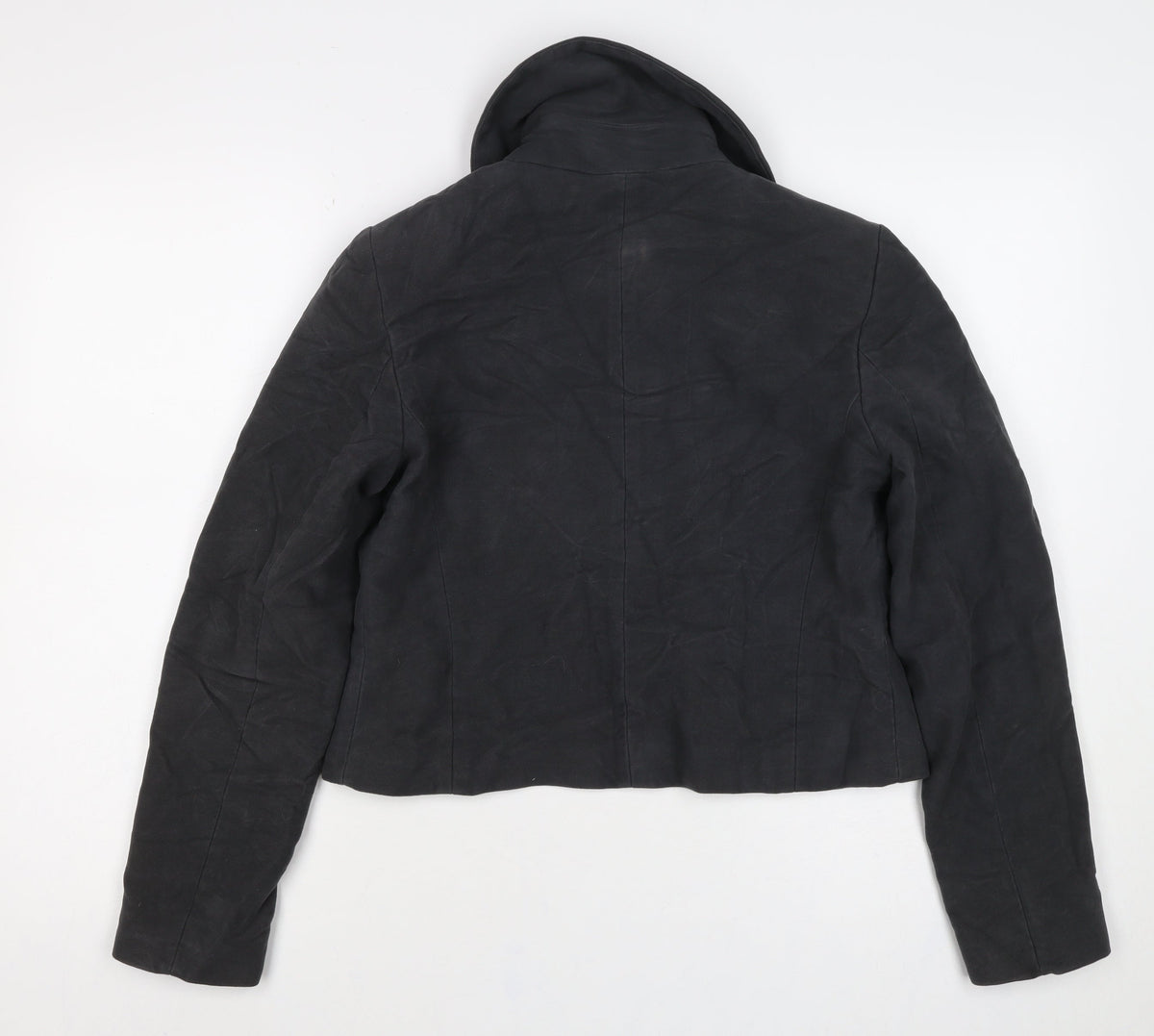 Red Herring Women’s Black Size 12 Collared Open Front Jacket