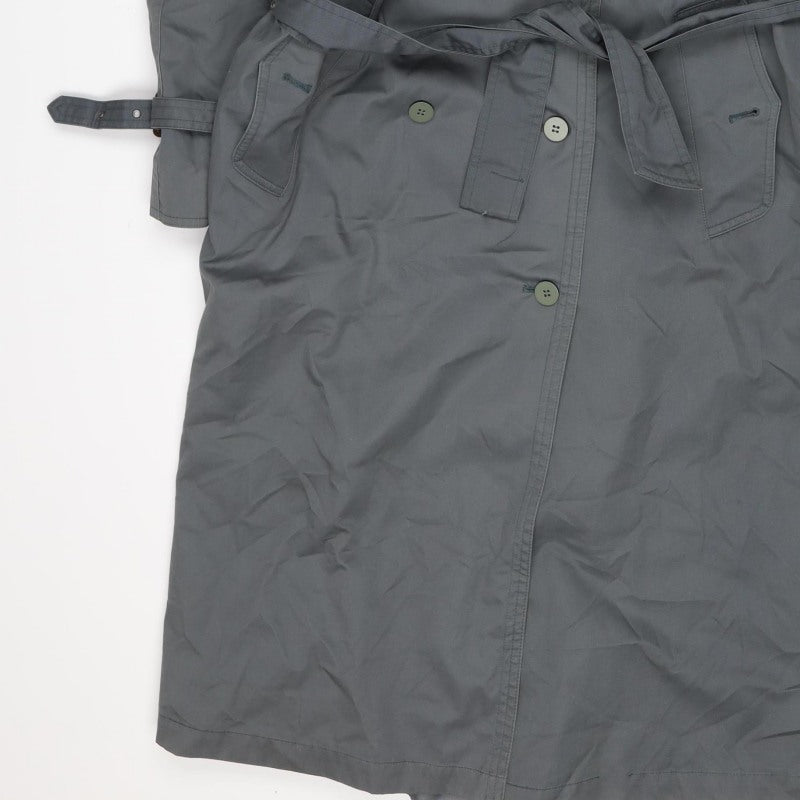 Nuage Women’s Grey Size 16 Long Double-Breasted Belted Trench Coat
