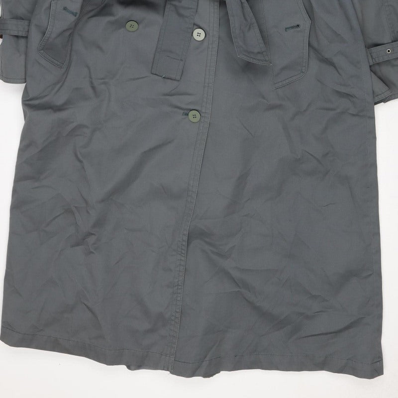Nuage Women’s Grey Size 16 Long Double-Breasted Belted Trench Coat