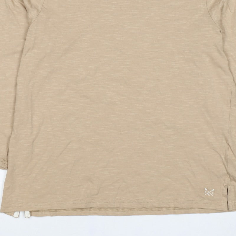 Crew Clothing Company Women Beige Size 14 Basic Long Sleeve T-Shirt