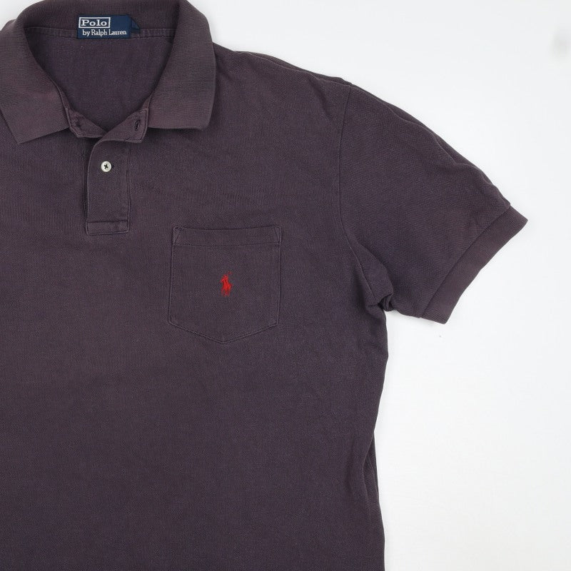 Polo Ralph Lauren Men's Purple L Classic Cotton Piqué Pocket Polo