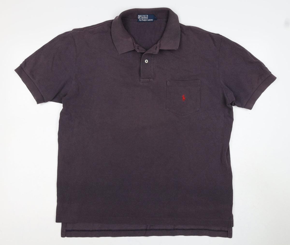Polo Ralph Lauren Men's Purple L Classic Cotton Piqué Pocket Polo