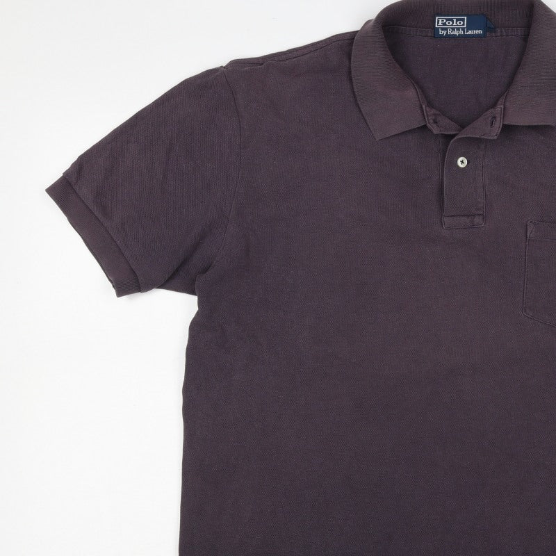Polo Ralph Lauren Men's Purple L Classic Cotton Piqué Pocket Polo