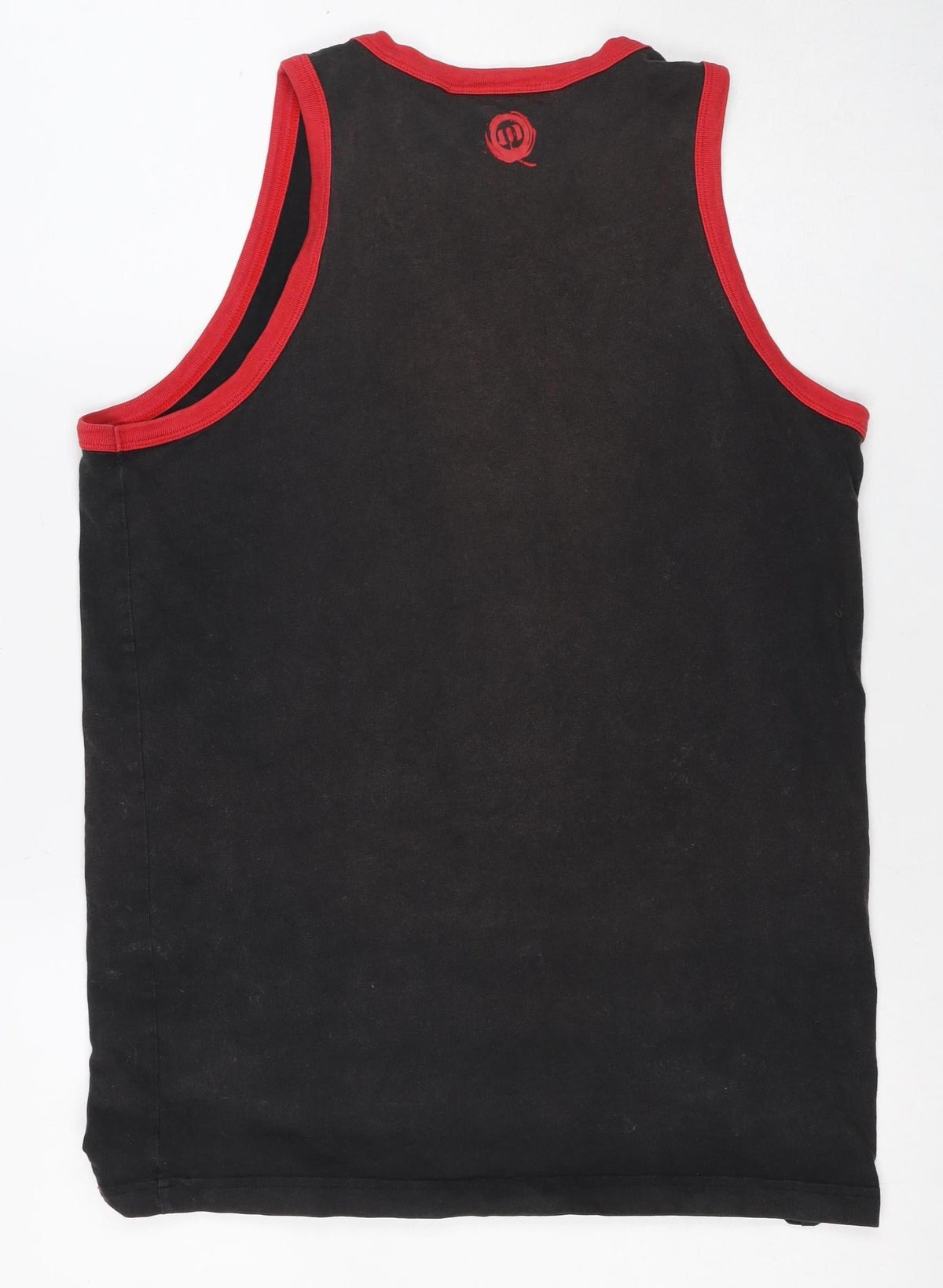 Animal Men’s Black Red Rose Graphic Ringer Sleeveless T-Shirt M
