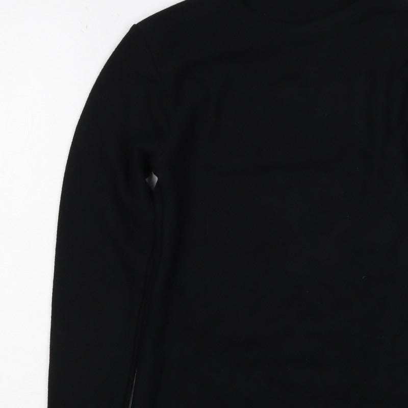 Marks and Spencer Women Black Size 10 Basic Thermal Long Sleeve Top