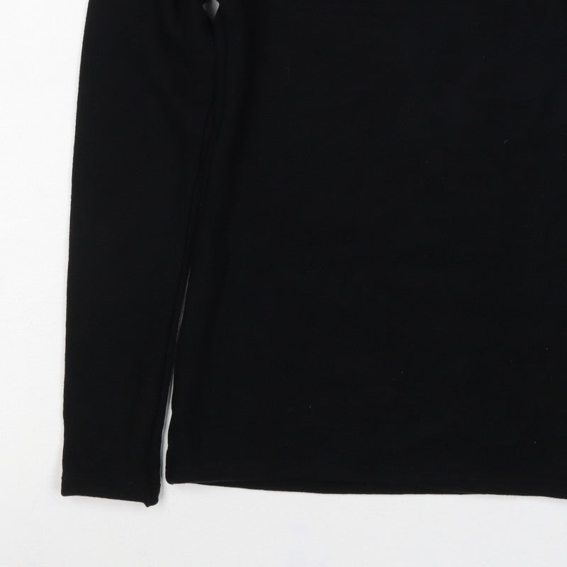Marks and Spencer Women Black Size 10 Basic Thermal Long Sleeve Top