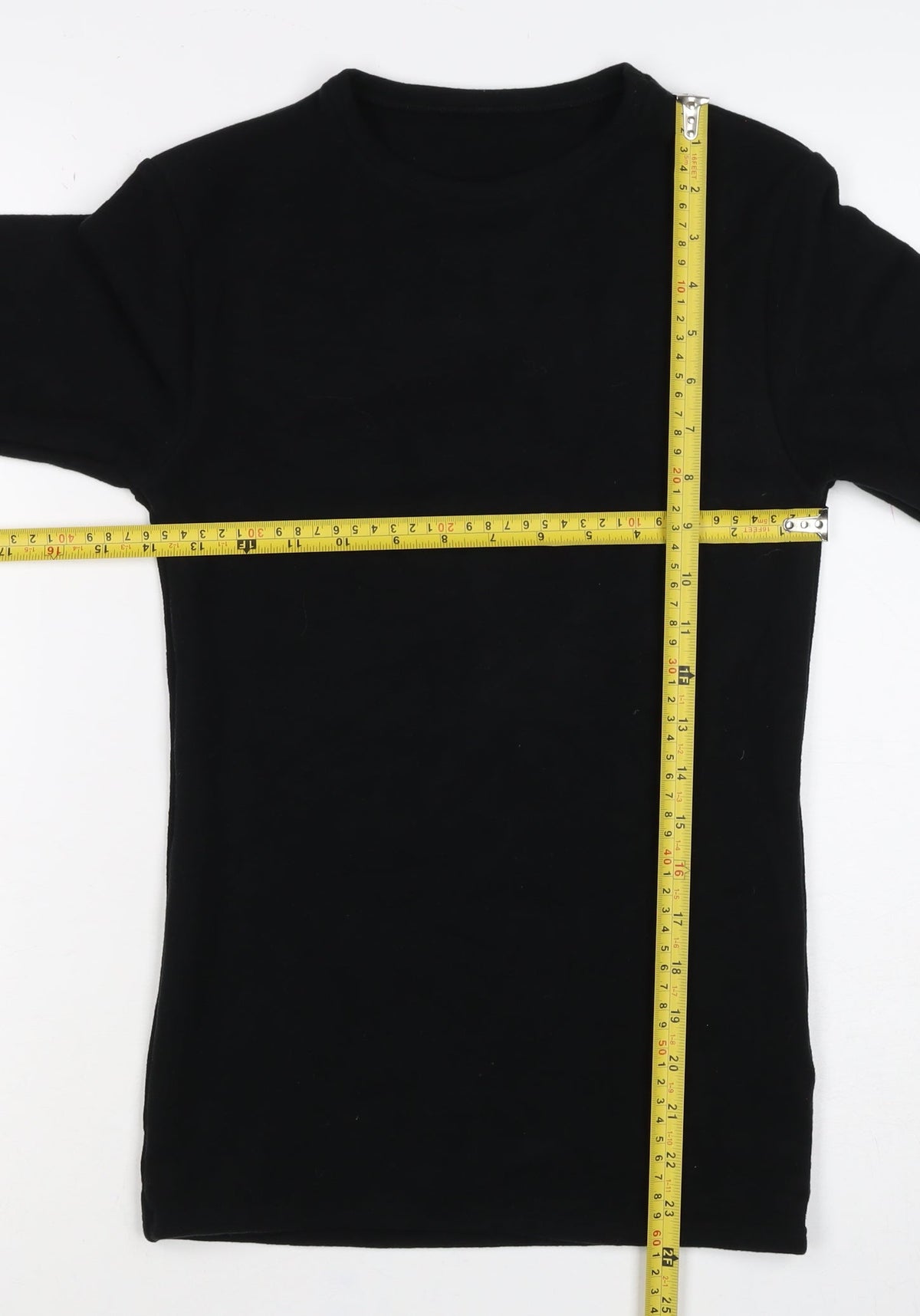 Marks and Spencer Women Black Size 10 Basic Thermal Long Sleeve Top