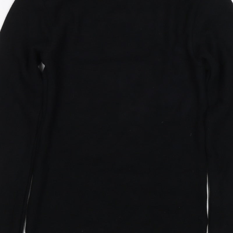 Marks and Spencer Women Black Size 10 Basic Thermal Long Sleeve Top