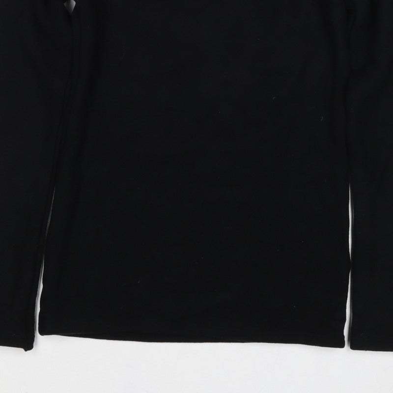 Marks and Spencer Women Black Size 10 Basic Thermal Long Sleeve Top