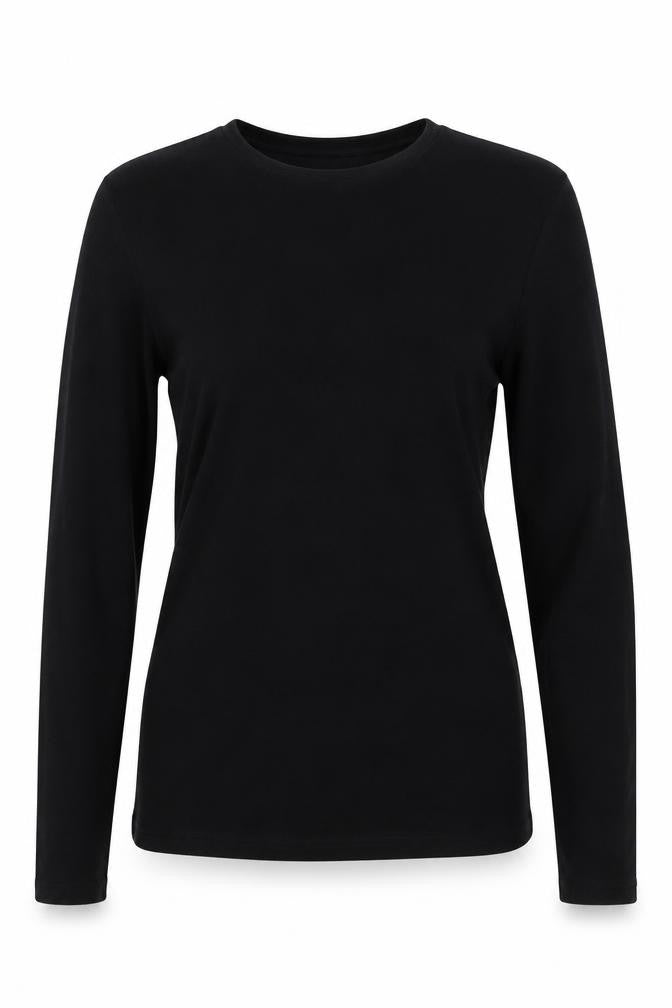 Marks and Spencer Women Black Size 10 Basic Thermal Long Sleeve Top