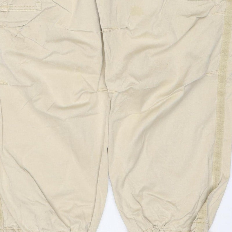 Marks & Spencer Women Beige Size 16 Short Cargo Trousers Pockets