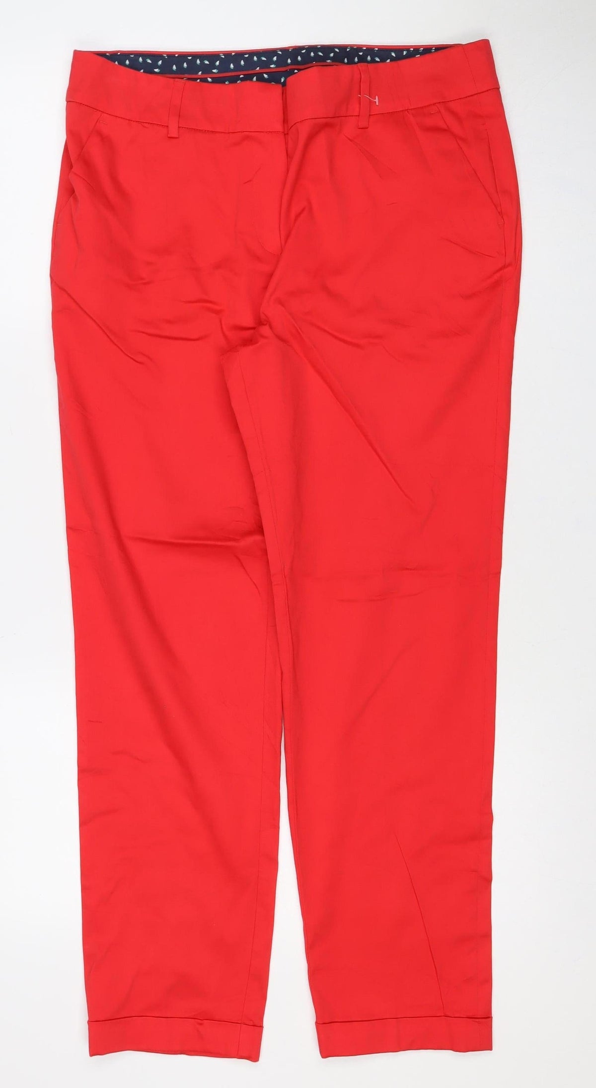 TU Women’s Red Size 14 Cotton Stretch Straight Chino Trousers