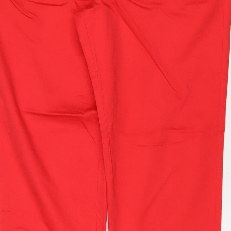 TU Women’s Red Size 14 Cotton Stretch Straight Chino Trousers