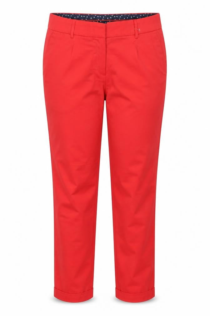 TU Women’s Red Size 14 Cotton Stretch Straight Chino Trousers