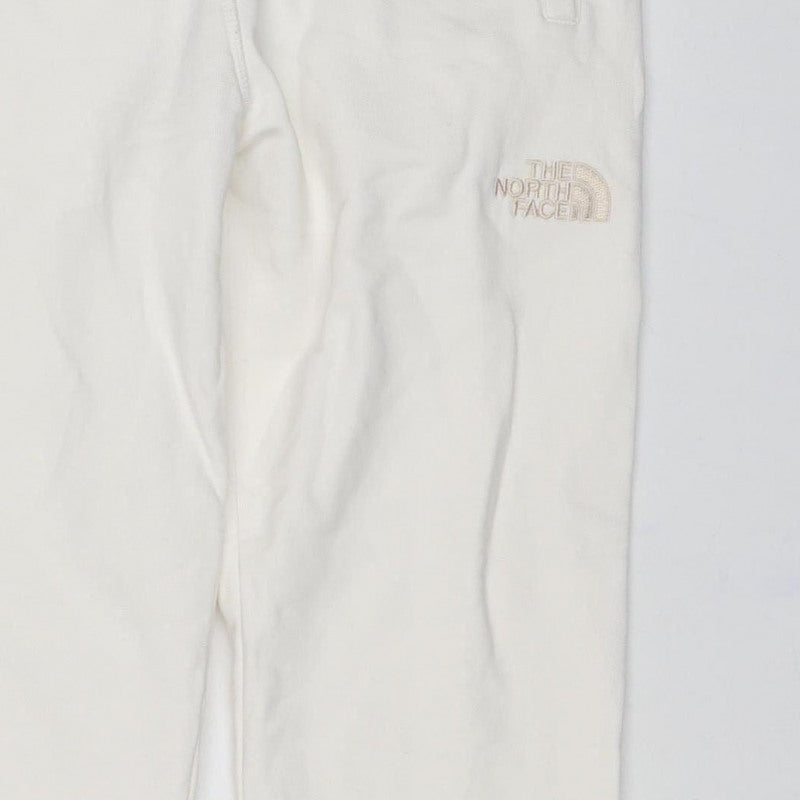 The North Face Girls White L Jogger Sweatpants Zip Pockets