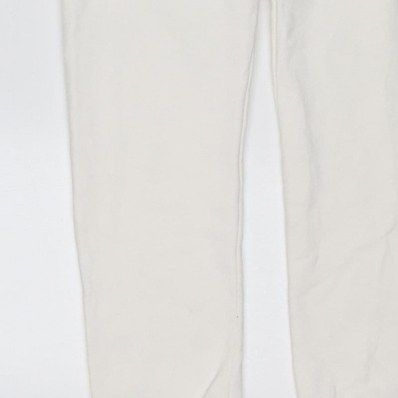 The North Face Girls White L Jogger Sweatpants Zip Pockets