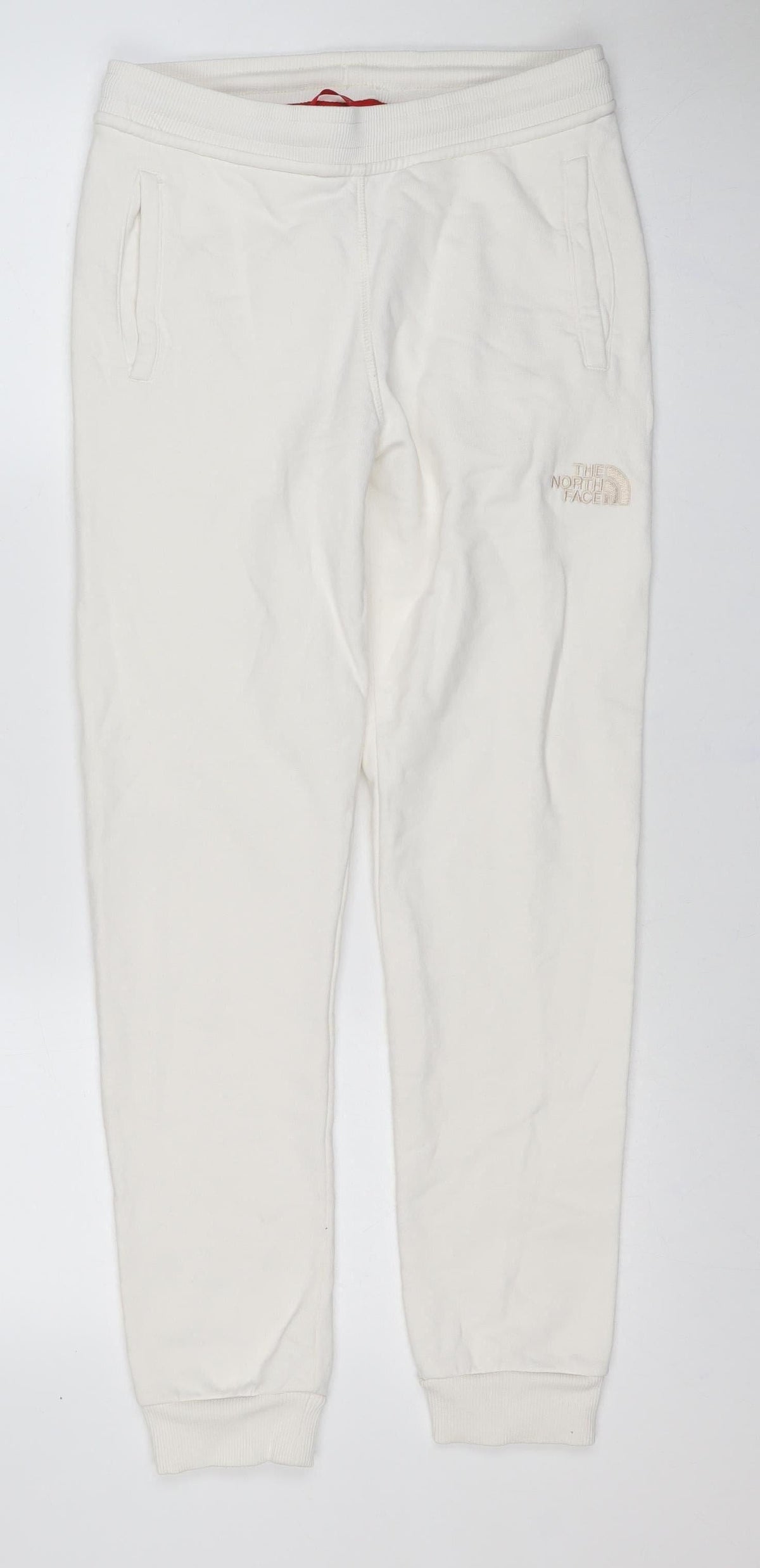 The North Face Girls White L Jogger Sweatpants Zip Pockets