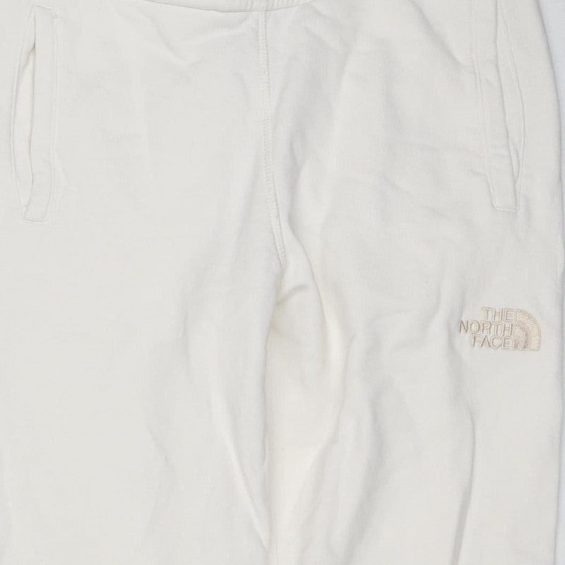 The North Face Girls White L Jogger Sweatpants Zip Pockets