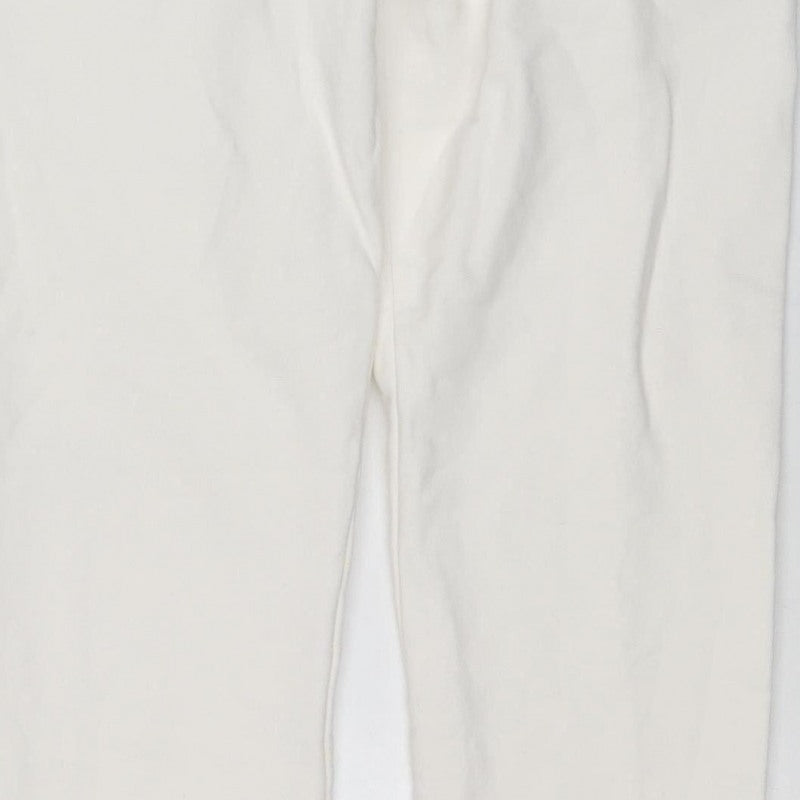 The North Face Girls White L Jogger Sweatpants Zip Pockets