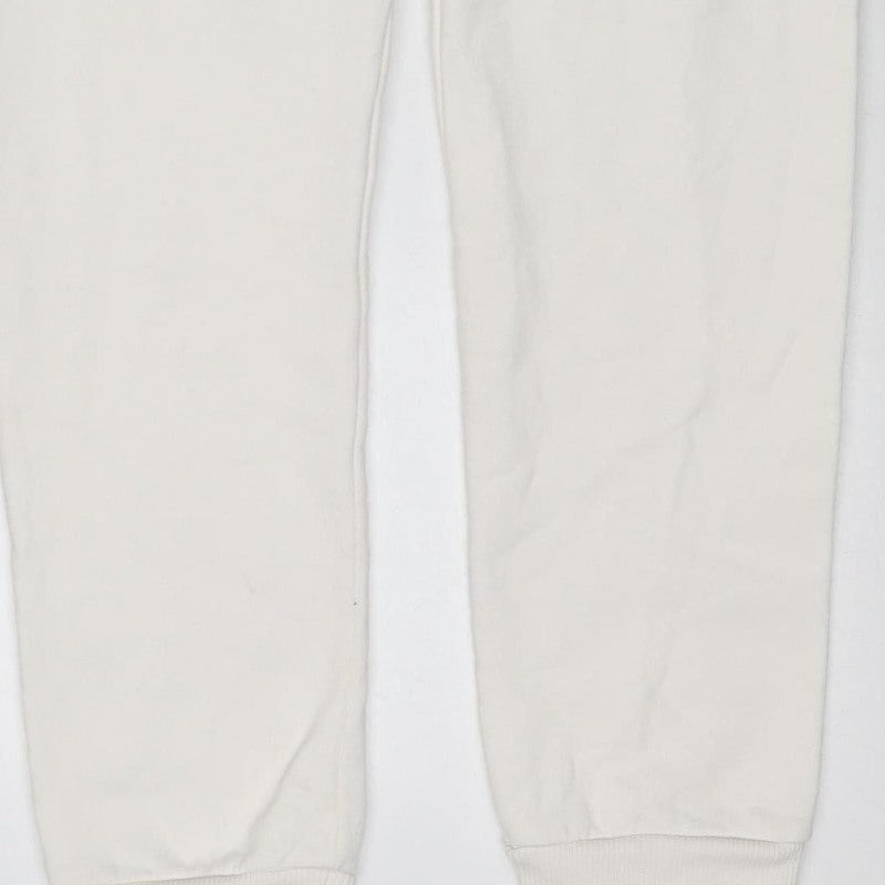 The North Face Girls White L Jogger Sweatpants Zip Pockets