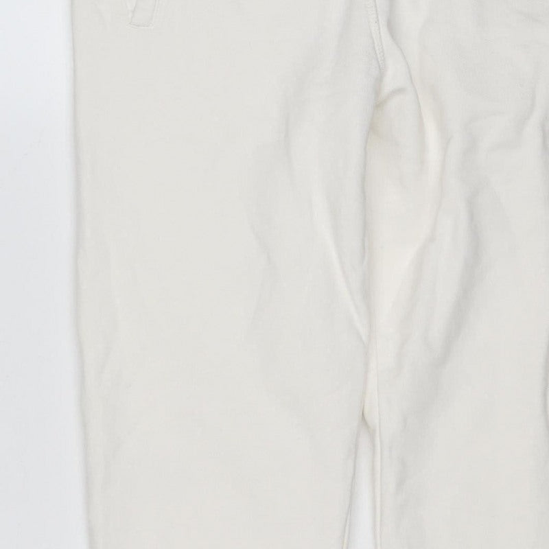 The North Face Girls White L Jogger Sweatpants Zip Pockets