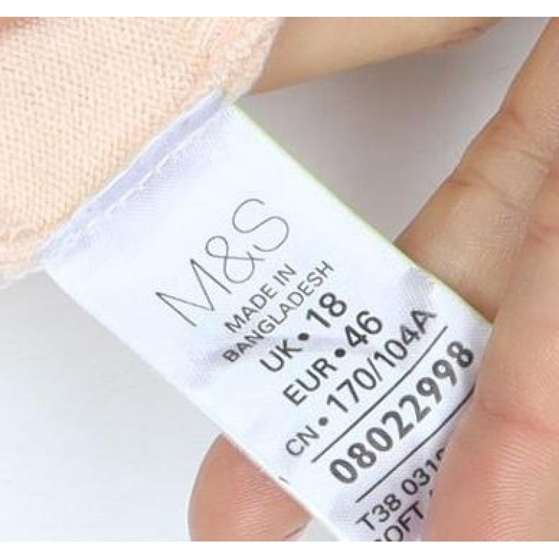 Marks and Spencer Women Pink Size 18 Cotton Knit Button Cardigan