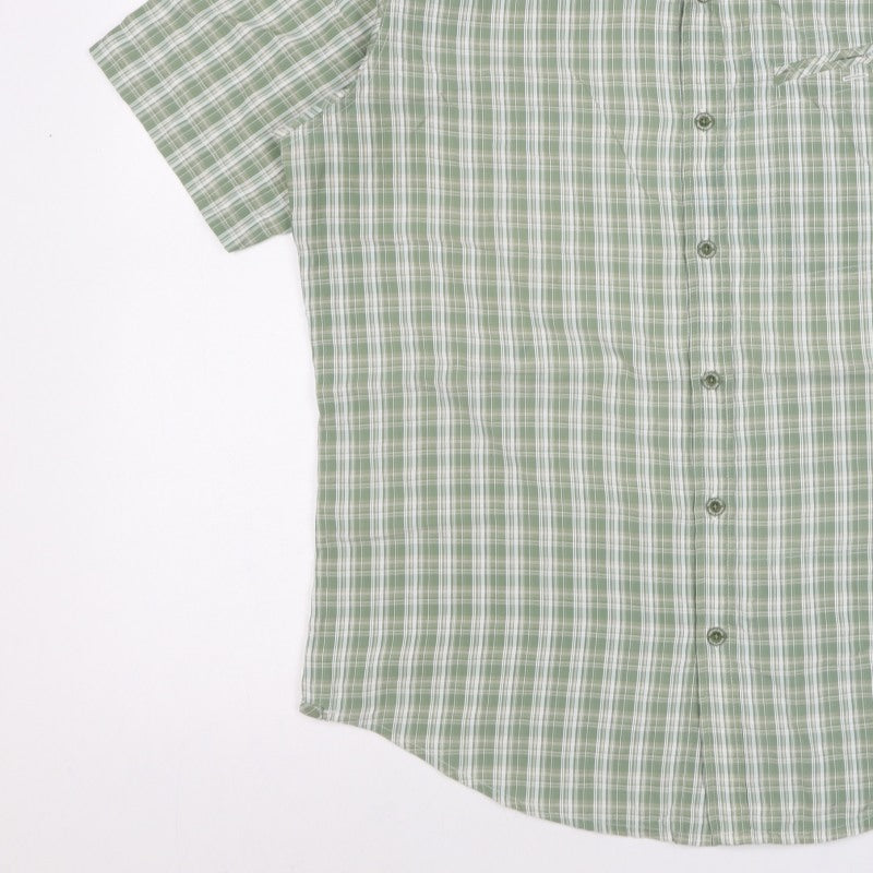 Kathmandu Men's Green Plaid M Short Sleeve Button-Up Casual Shirt