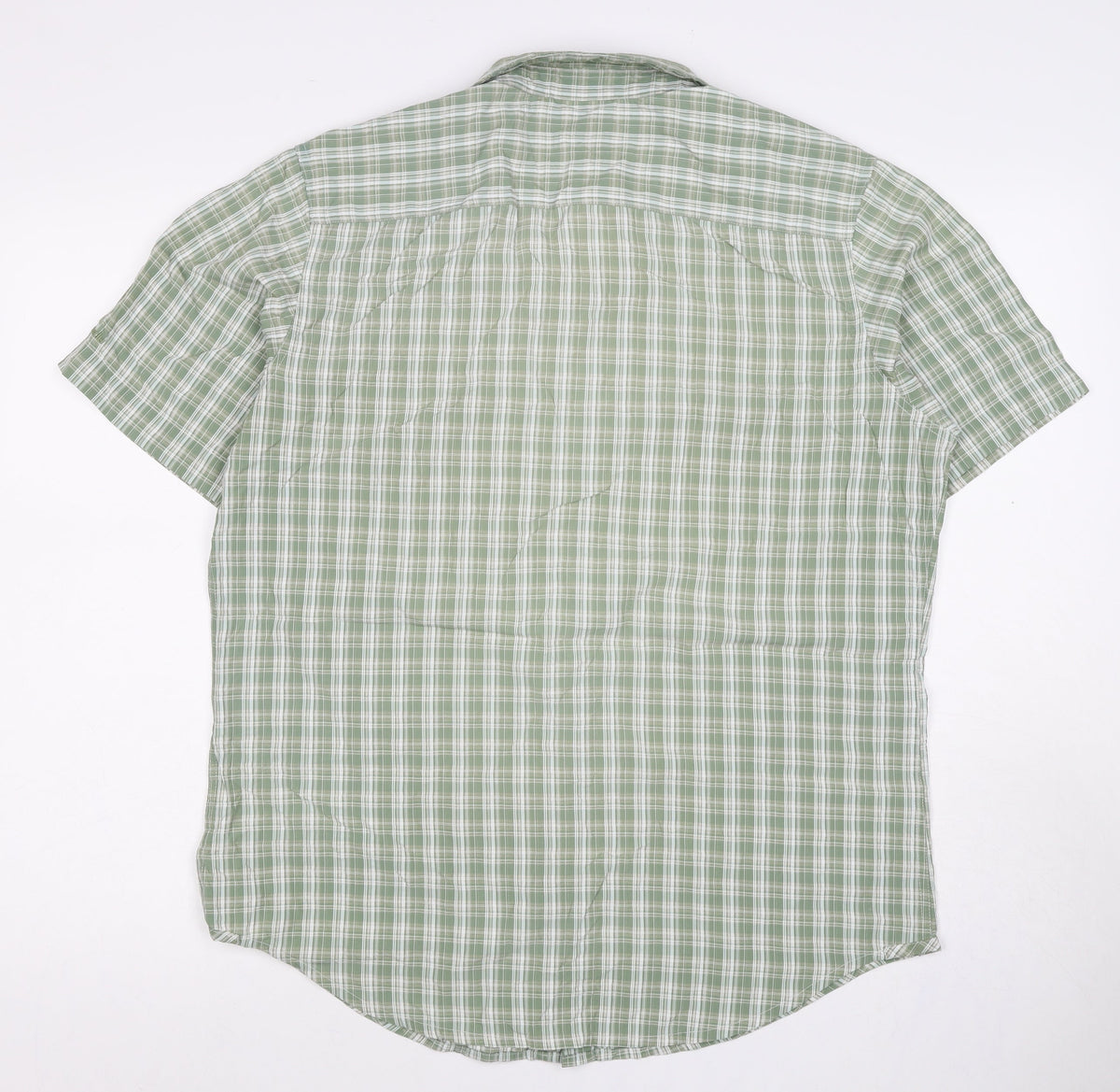 Kathmandu Men's Green Plaid M Short Sleeve Button-Up Casual Shirt