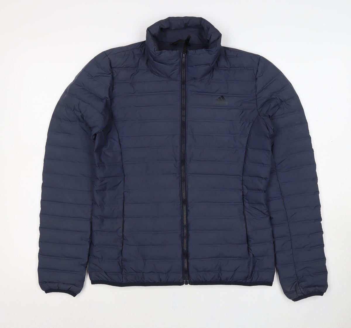 adidas Women’s Blue S Puffer Jacket Quilted Down Full Zip