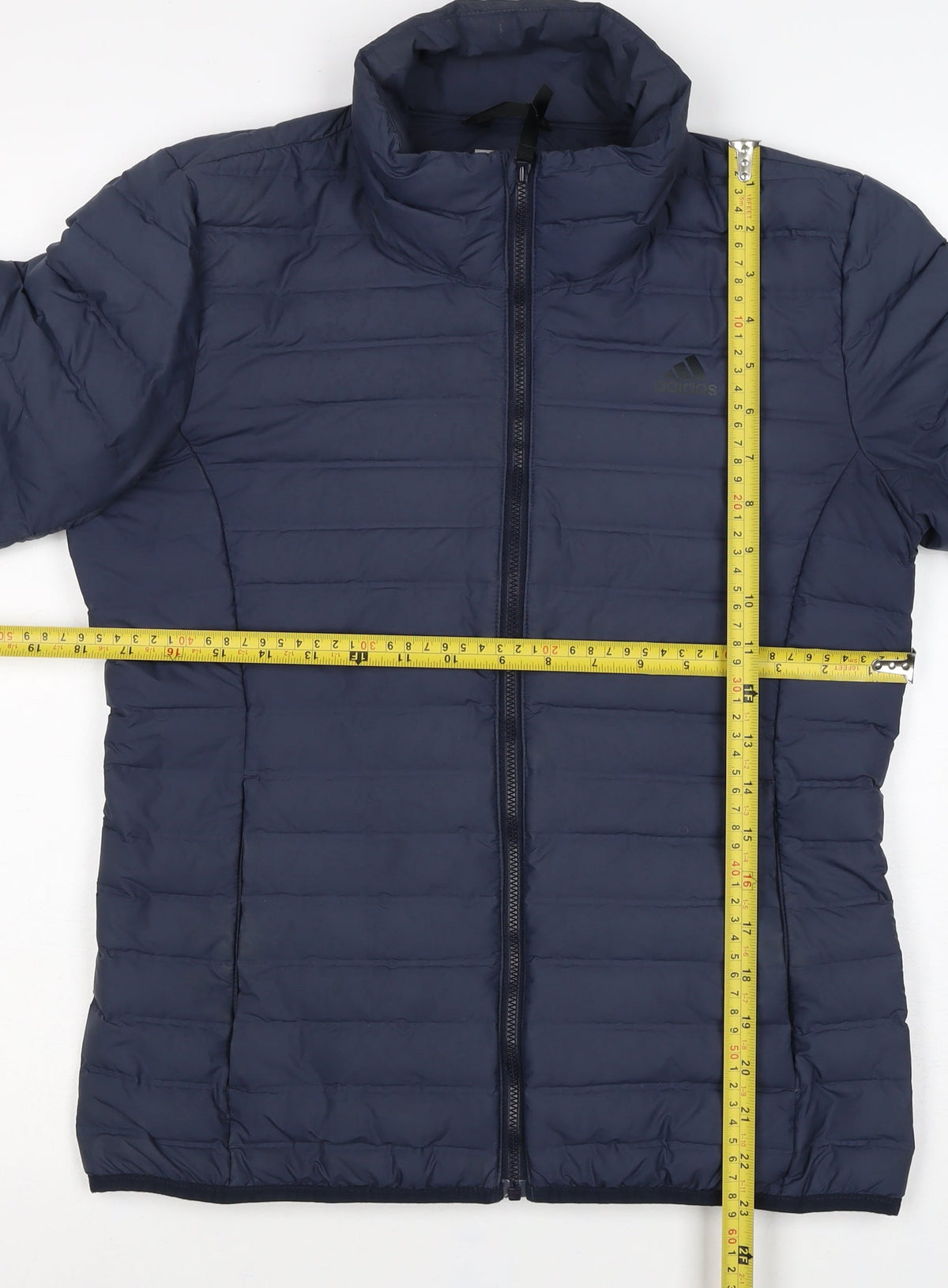 adidas Women’s Blue S Puffer Jacket Quilted Down Full Zip