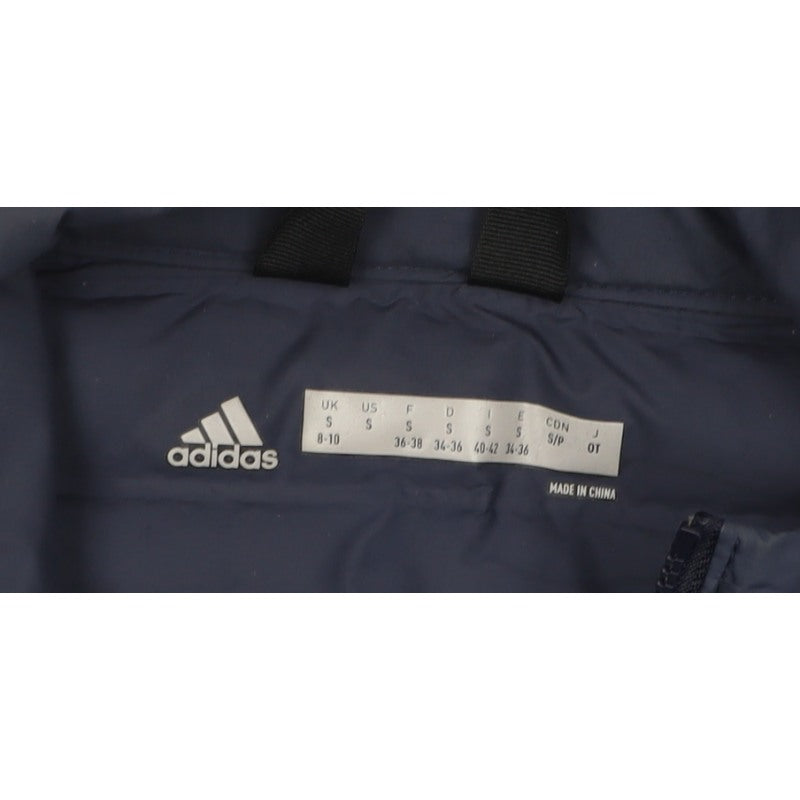 adidas Women’s Blue S Puffer Jacket Quilted Down Full Zip