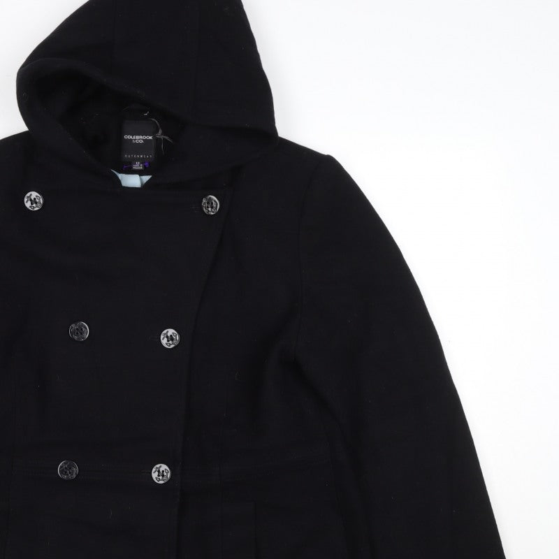 Colebrook & Co. Women’s Black UK 12 Hooded Wool Pea Coat
