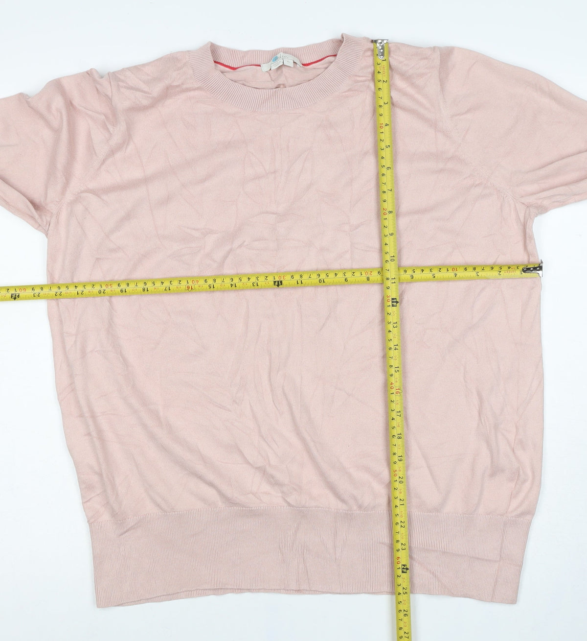 Boden Women Pink XL Cotton Blend Crew Neck Pullover Jumper