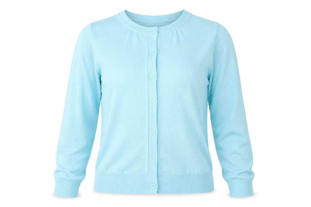 Marks & Spencer Women Blue Size 10 Button Cardigan Long Sleeve