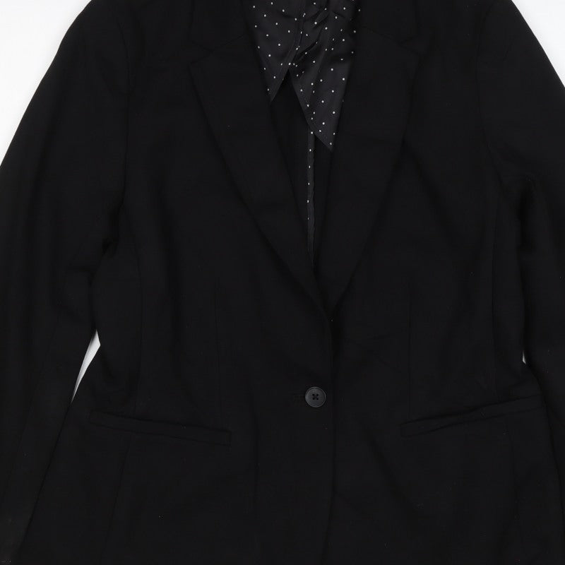 Old Navy Women’s Black M Single-Breasted Notch Lapel Blazer Jacket