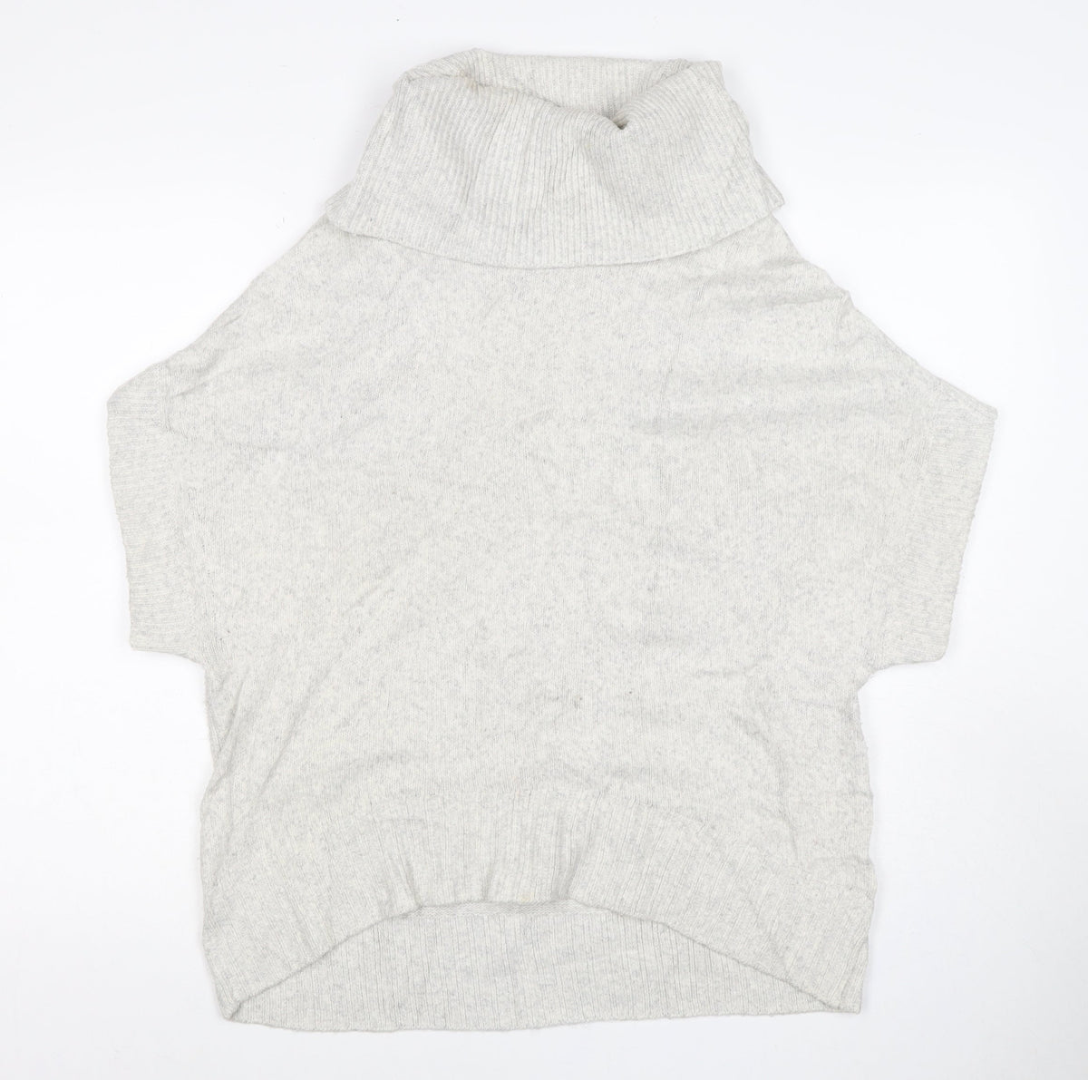 Mint Velvet Women Grey S Sleeveless Roll Neck Wool Blend Jumper