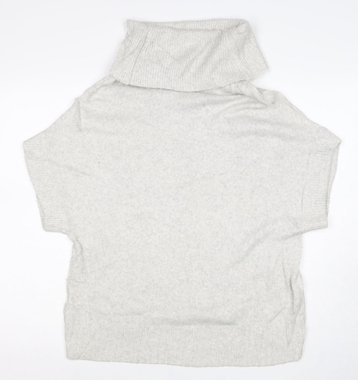 Mint Velvet Women Grey S Sleeveless Roll Neck Wool Blend Jumper