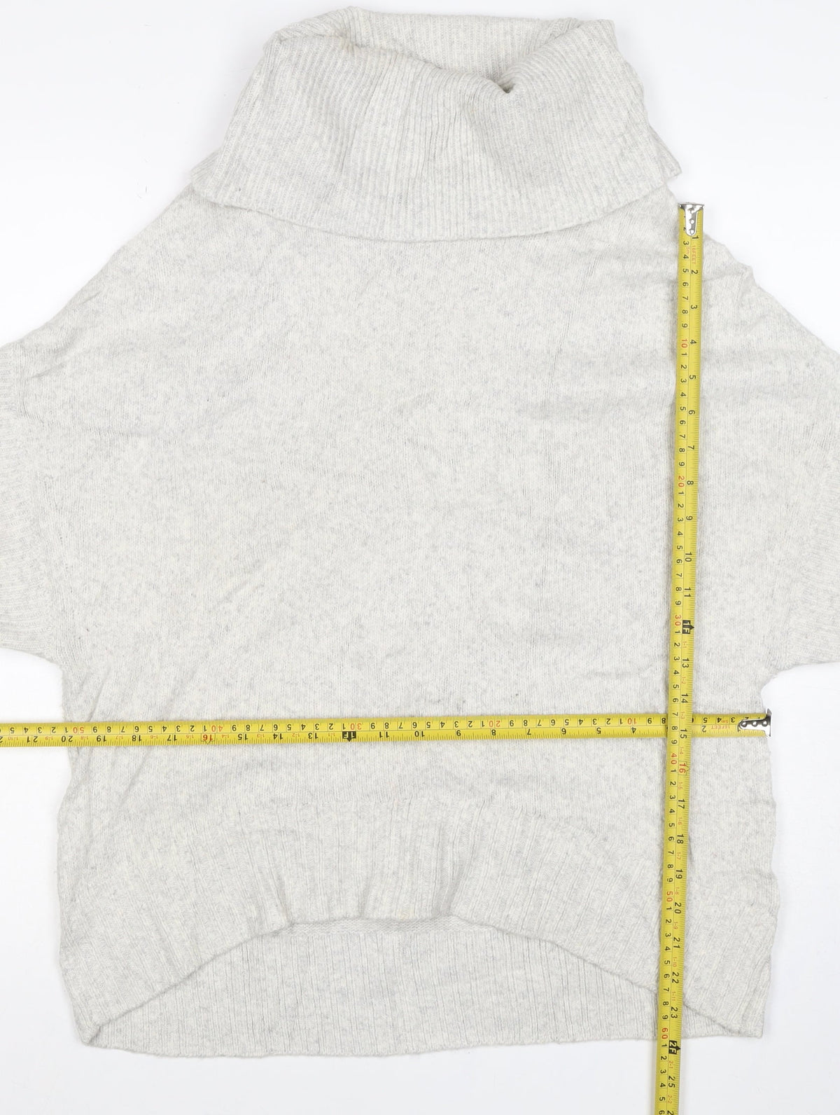 Mint Velvet Women Grey S Sleeveless Roll Neck Wool Blend Jumper