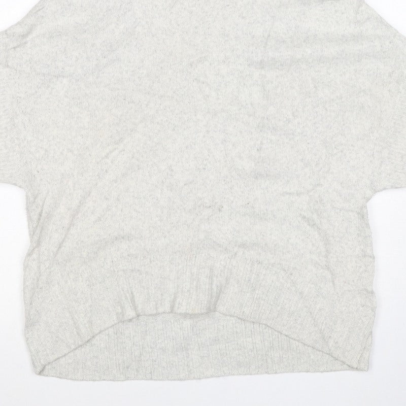 Mint Velvet Women Grey S Sleeveless Roll Neck Wool Blend Jumper