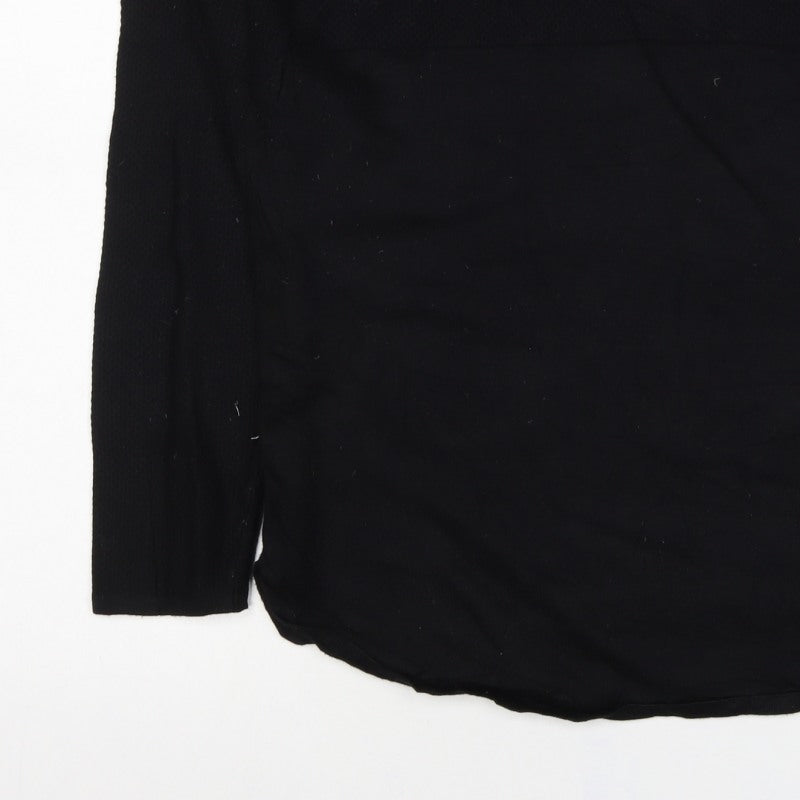 Marks & Spencer Women Black UK 18 Cashmere Crew Neck Pullover Jumper