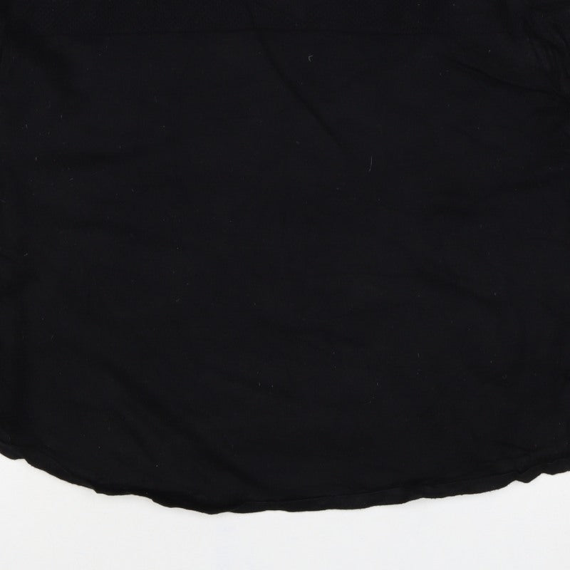 Marks & Spencer Women Black UK 18 Cashmere Crew Neck Pullover Jumper