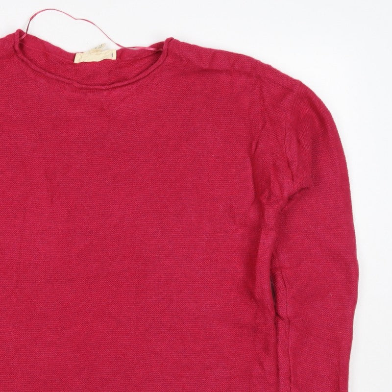 Seasalt Cornwall Women Red UK 18 Wool Knit Round Neck Pullover Jumper