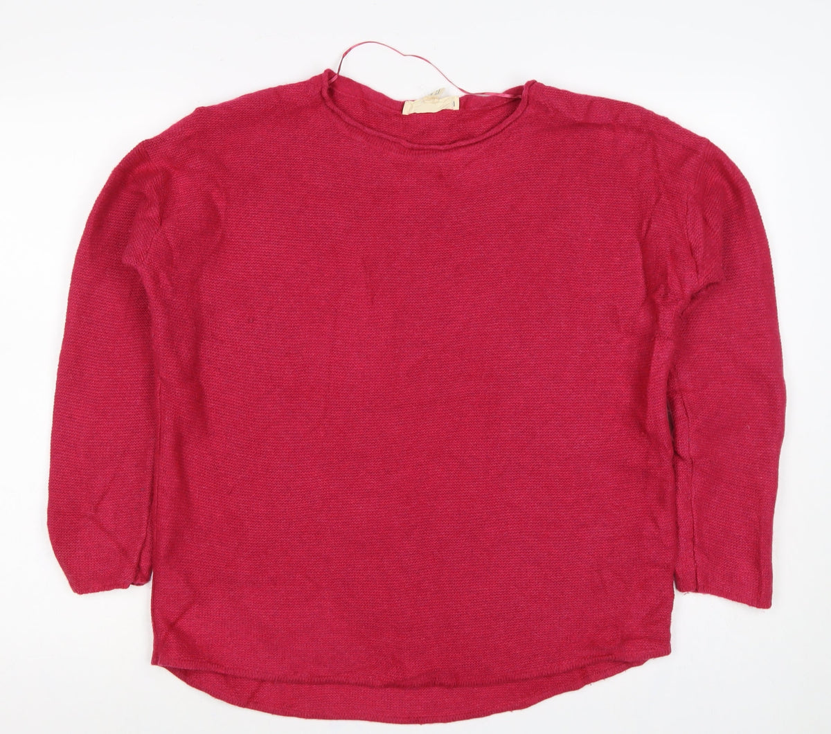 Seasalt Cornwall Women Red UK 18 Wool Knit Round Neck Pullover Jumper