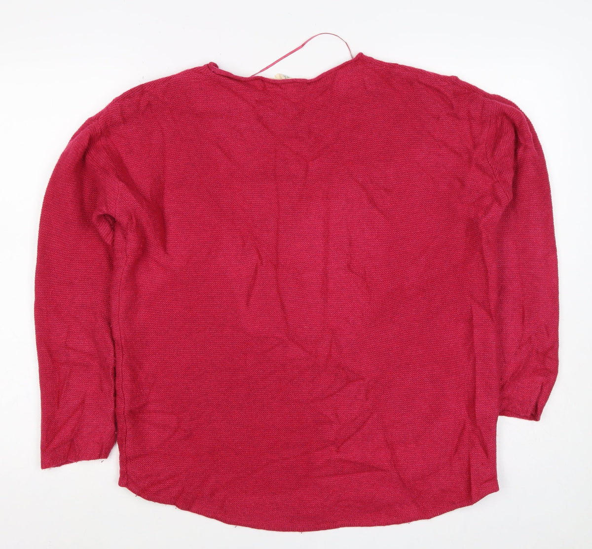 Seasalt Cornwall Women Red UK 18 Wool Knit Round Neck Pullover Jumper