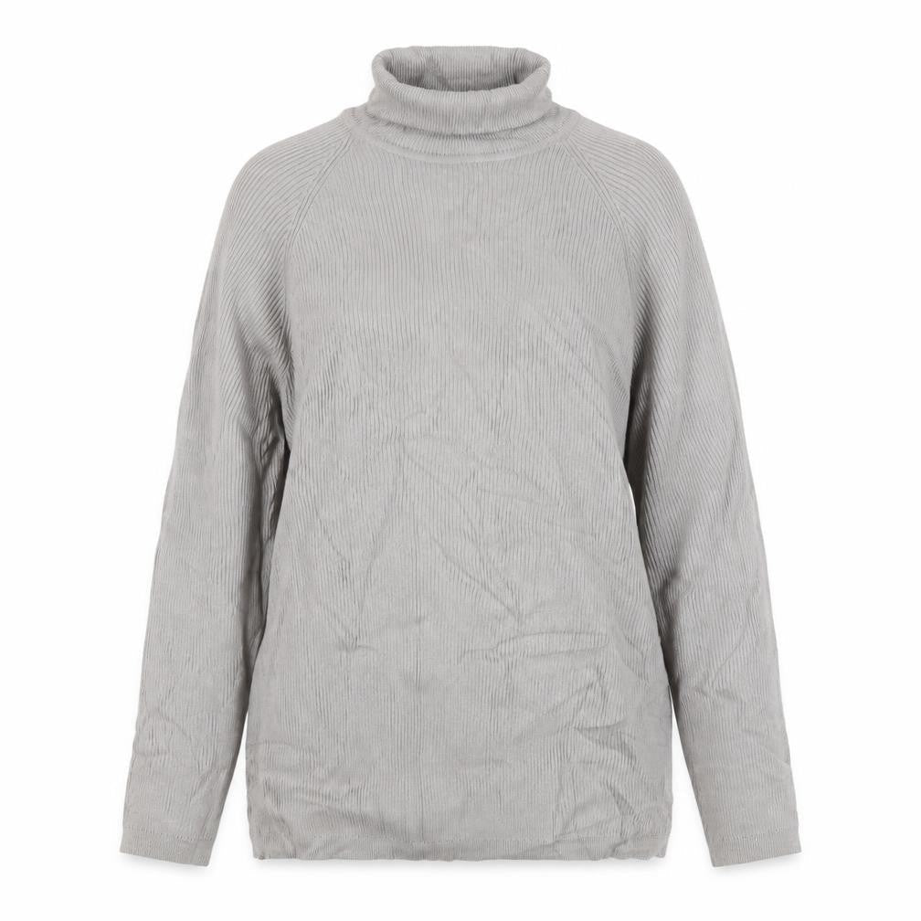 Broken Standard Women Grey M Roll Neck Rib Knit Pullover Jumper