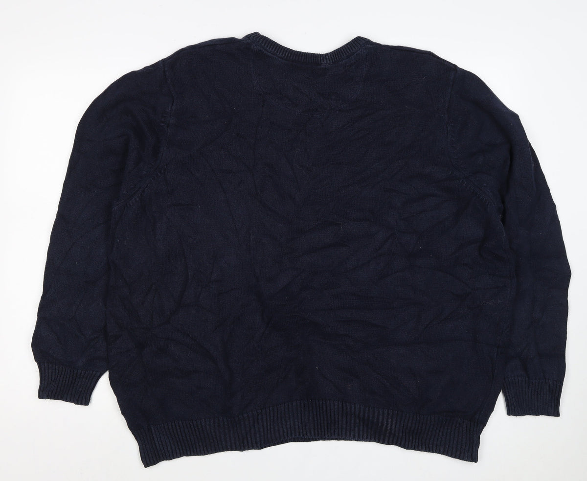 Maine New England Men’s Blue 2XL Cotton Crew Neck Pullover Jumper
