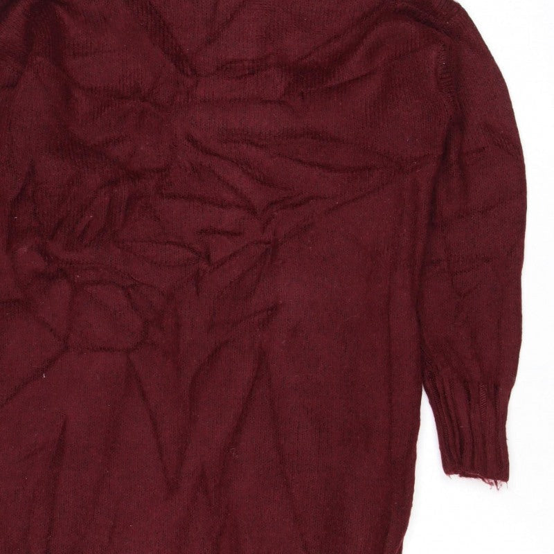 New Look Women’s Red S Cable Knit Roll Neck Jumper Dress