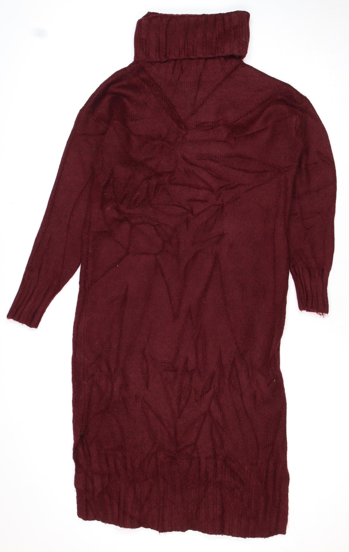 New Look Women’s Red S Cable Knit Roll Neck Jumper Dress