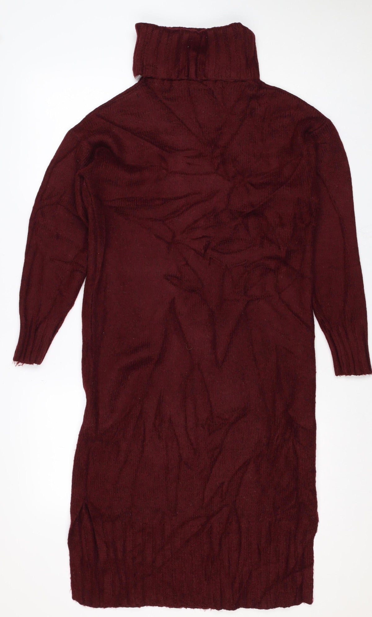 New Look Women’s Red S Cable Knit Roll Neck Jumper Dress